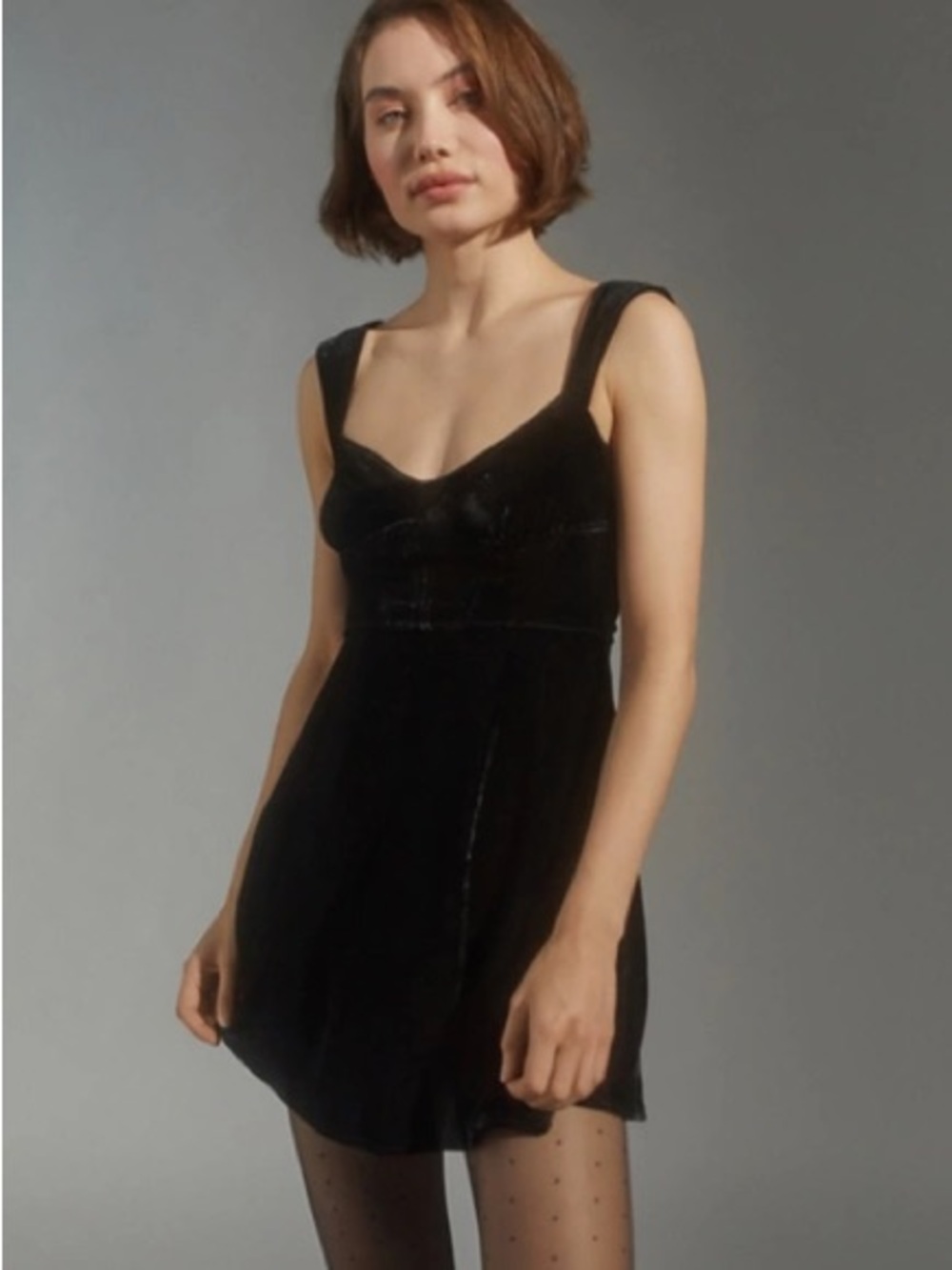 UO Genivieve Velvet Corset Mini Dress